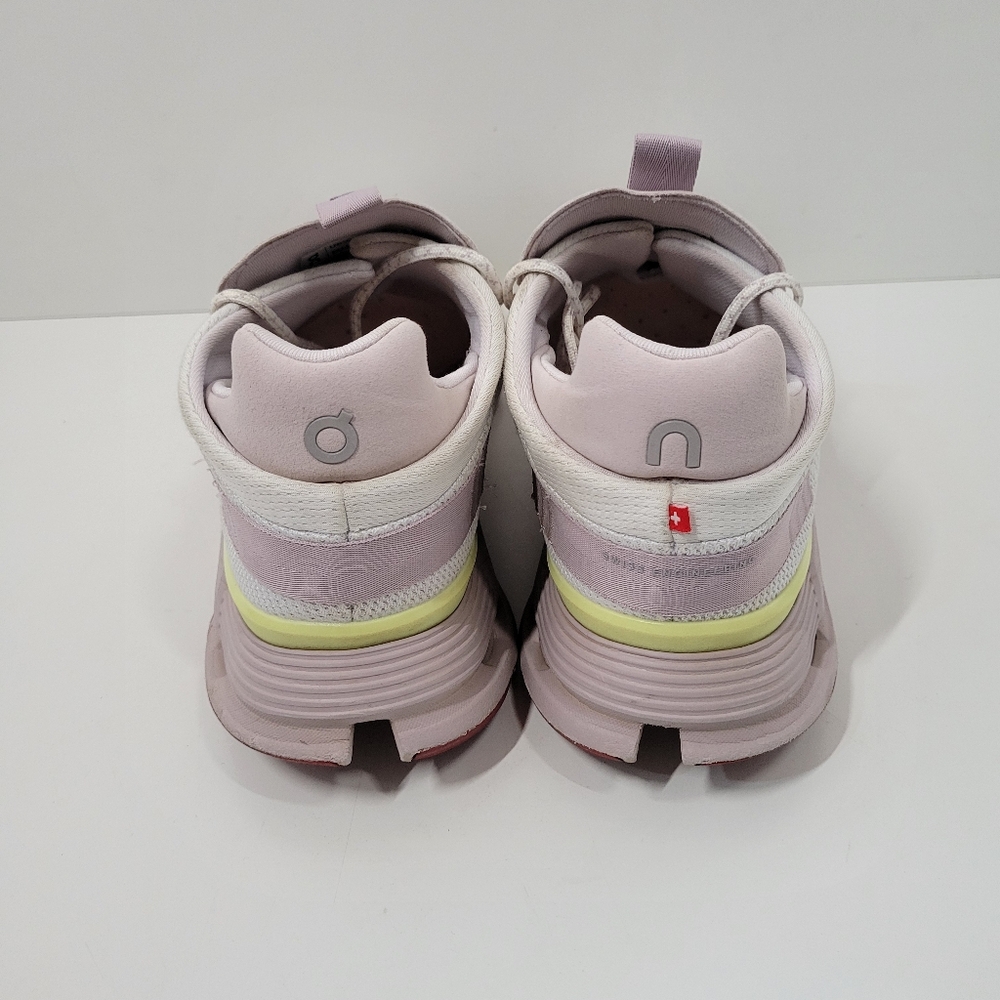 ON Cloud Cloudnova White Lavender Purple Running Sneaker Shoes Women's Size 10 - Picture 5 of 6